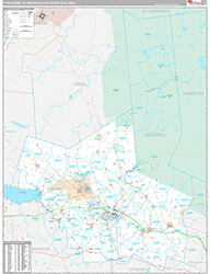 Utica-Rome Metro Area Wall Map Premium Style 2026
